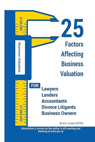 25 Factors Affecting Business Valuation Book by Eric Jordan CPPA